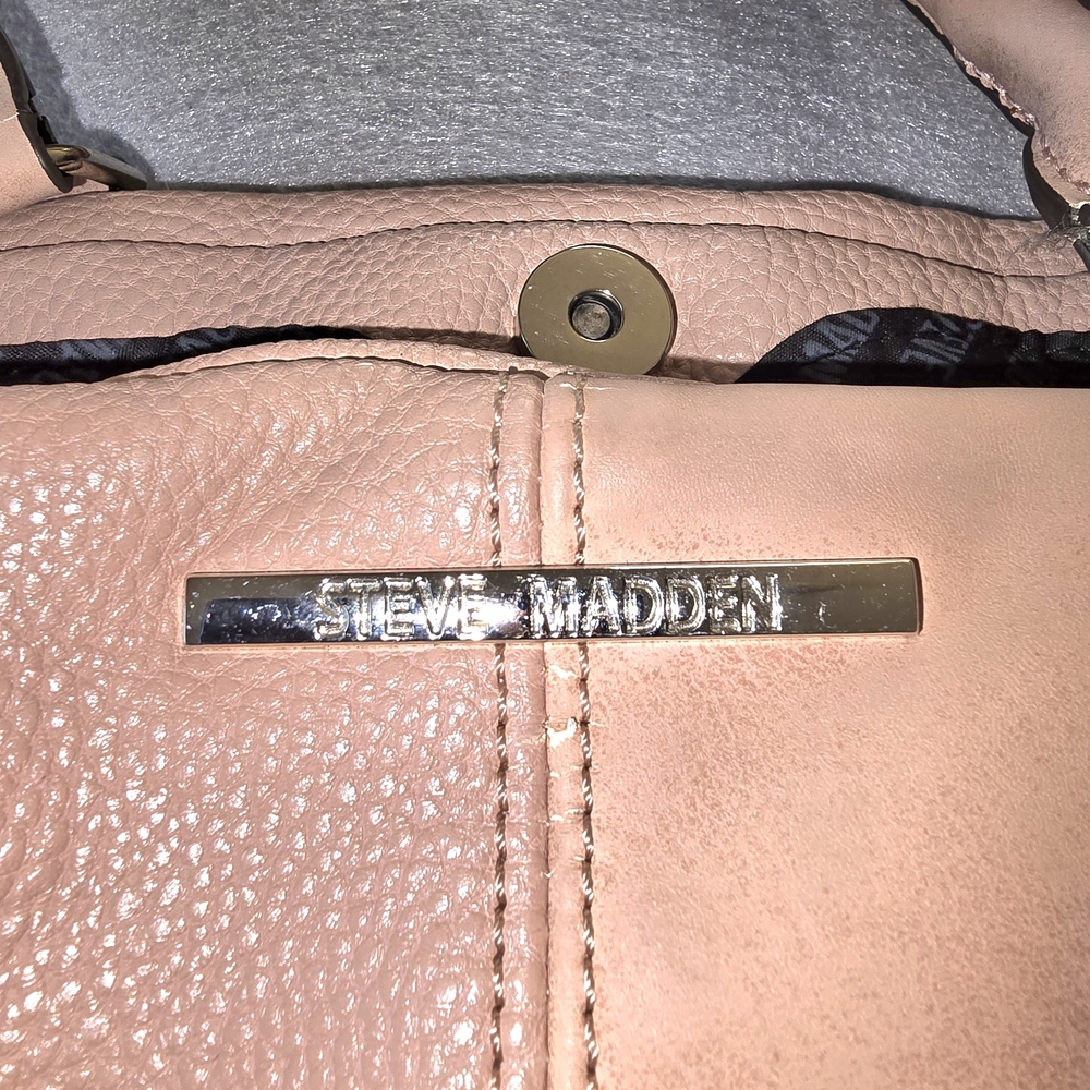 Steve Madden Blush Pink Leather Shoulder Tote - Picture 3 of 15
